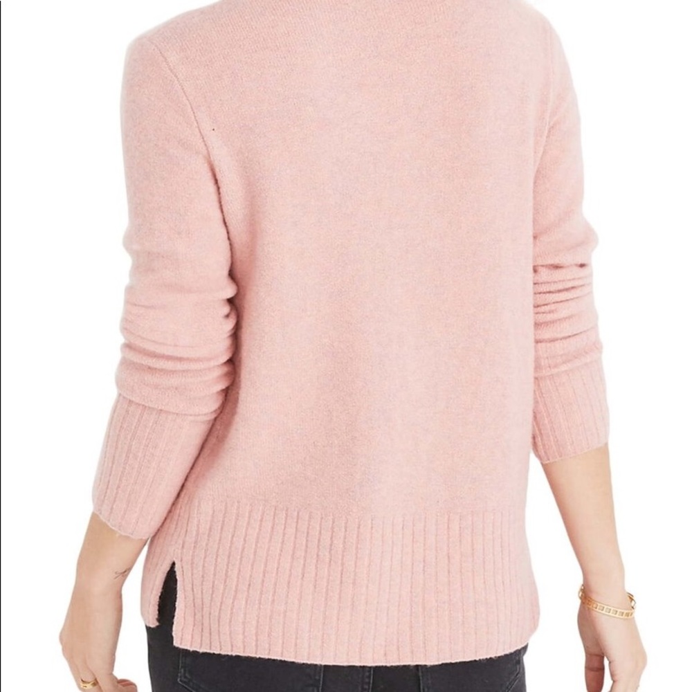 MADEWELL Inland Turtleneck Sweater NWT M Pink Rose - Picture 4 of 5